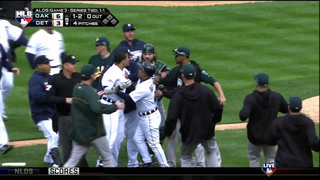 A's, Tigers Trade "Fuck You"s Then Shoves As Fight Breaks Out In Ninth